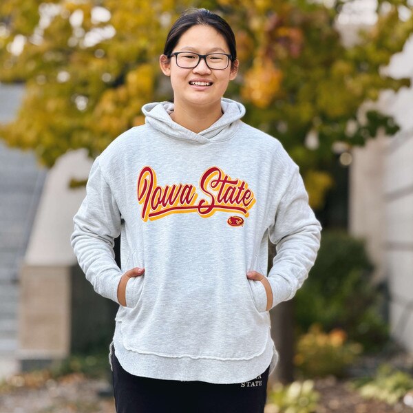 Pressbox Women's I-State Oatmeal Hooded Sweatshirt